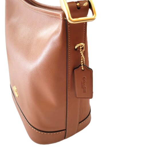 Coach CBH19 Smooth Grain Jude Duffle Bag Shoulder Handbag Tan - Picture 3 of 7